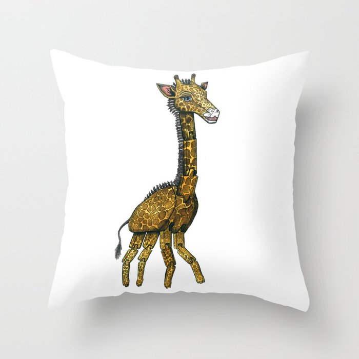 The Hinged Giraffe Throw Pillow