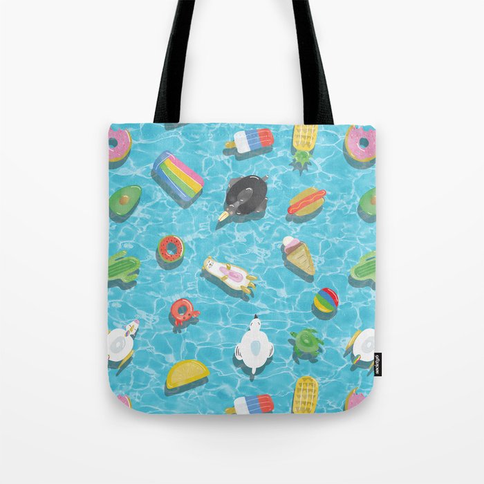 Pool Floaties Tote Bag By Okayleigh Society6 Pool Floaties Tote Bag