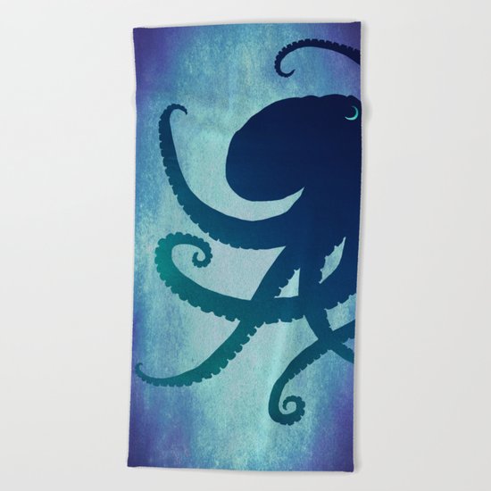 Indigo Mastermind ~ Octopus ~ Marine Life Beach Towel