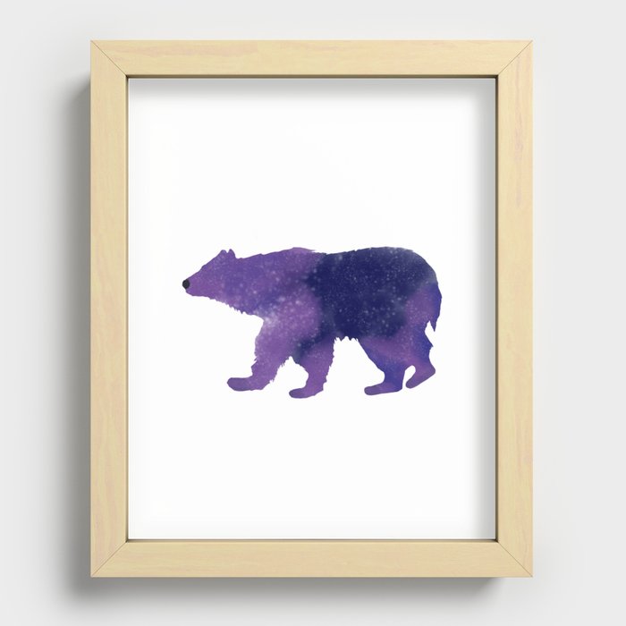 Some Bear Out There, Galaxy Bear Recessed Framed Print