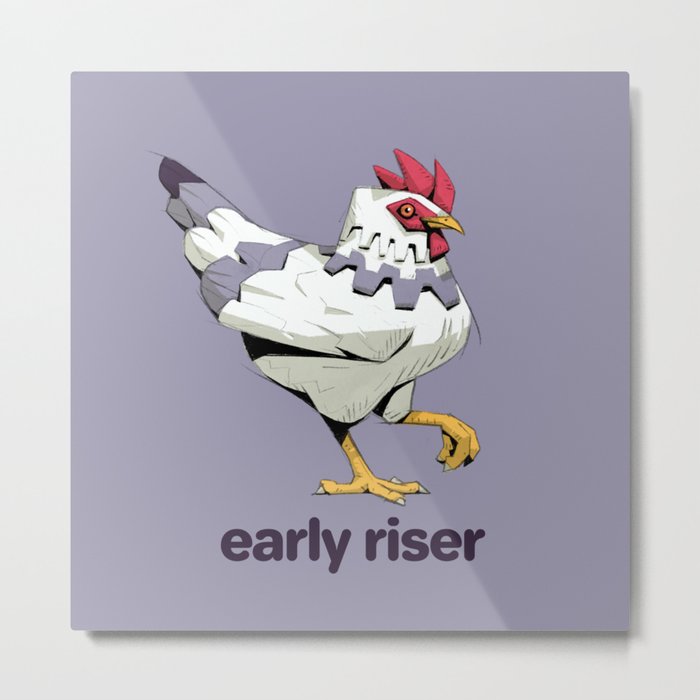 Rooster - Early Riser Metal Print