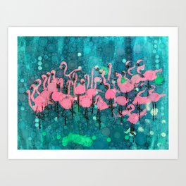 Flamingo Painting Art Prints For Any Decor Style Society6