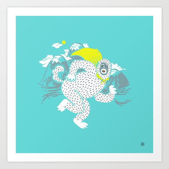 Save the Yeti Art Print