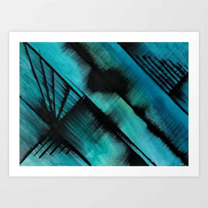 Diagonals (1) Art Print | Abstract, Painting, Pattern, Love