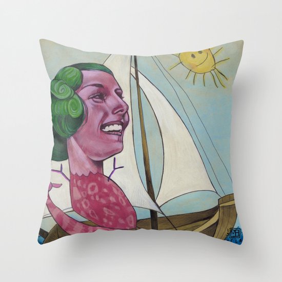 Sailing Throw Pillow