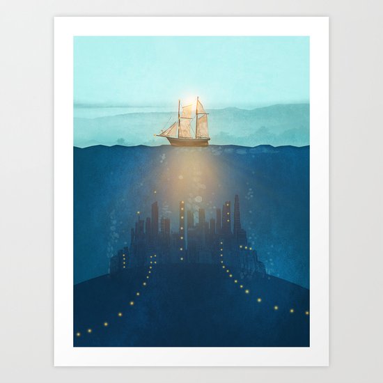 The Underwater City Art Print