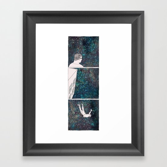 SHORTEN THE DISTANCE BETWEEN US Framed Art Print