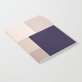 Minimal Bauhaus Geometry Study 1. Natural & Blue Notebook