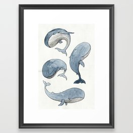 Dancing Whales Framed Art Print
