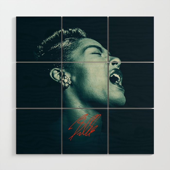 Billie / The great Billie Holiday Wood Wall Art