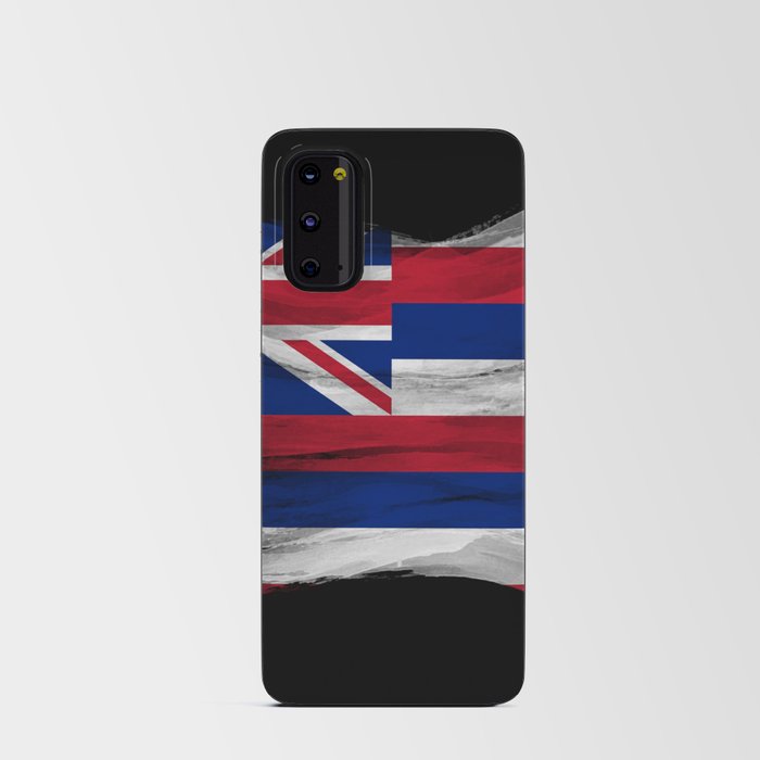 Hawaii state flag brush stroke, Hawaii flag background Android Card Case