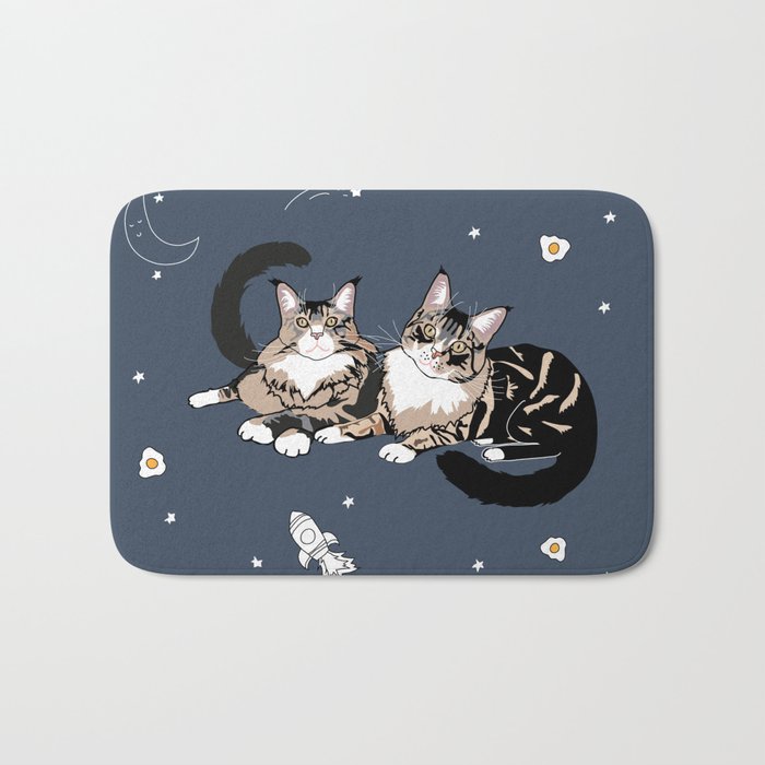 Space Cats Bath Mat