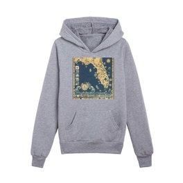 old florida map Kids Pullover Hoodies
