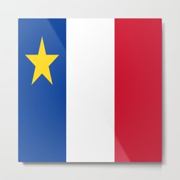Flag of Acadia / Drapeau de l'Acadie Metal Print | Moncton, Canada, Brunswick, Quebec, Dieppe, Acadien, Miramichi, Erable, French, Graphicdesign 