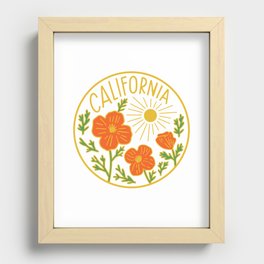 California Poppy Sun White Recessed Framed Print