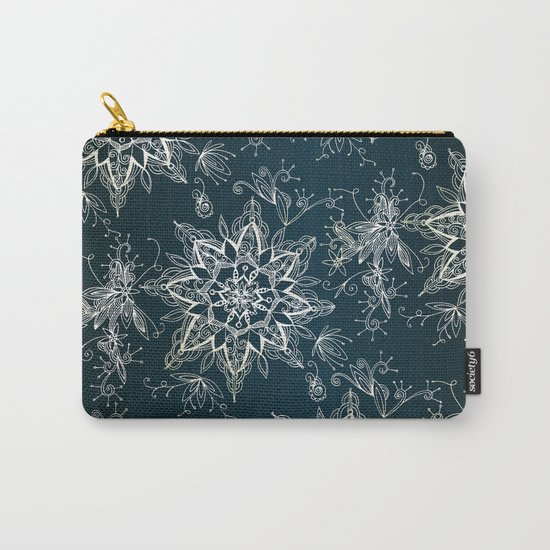 Zendala snowflake denim Carry-All Pouch