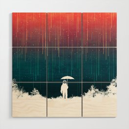 Meteoric rainfall Wood Wall Art