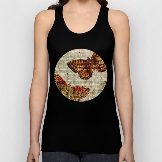 Vintage Butterflies 01 Unisex Tank Top