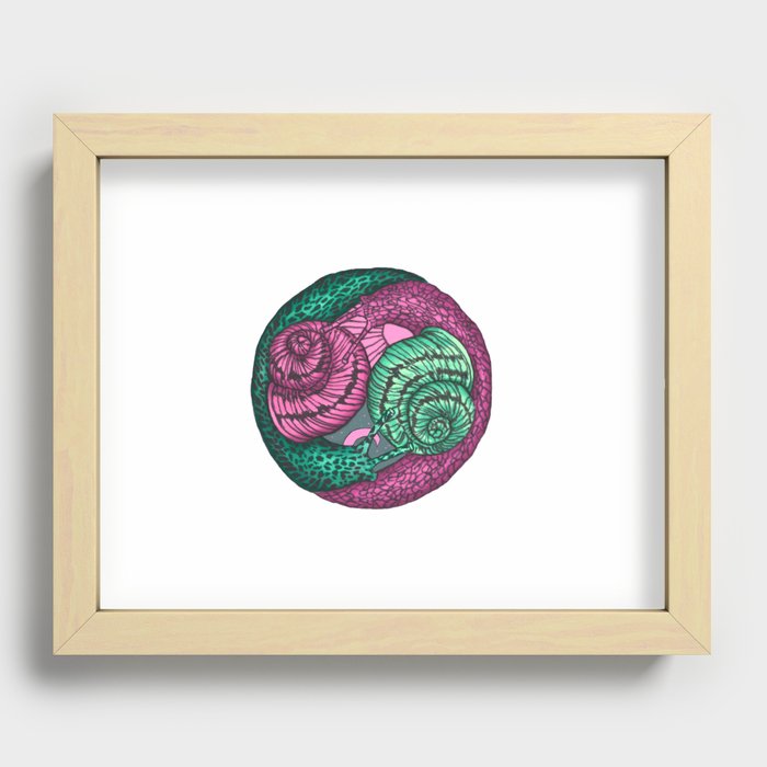 circle of snails Recessed Framed Print