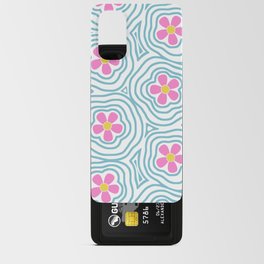 Y2K Flower Power // Groovy Turquoise Android Card Case