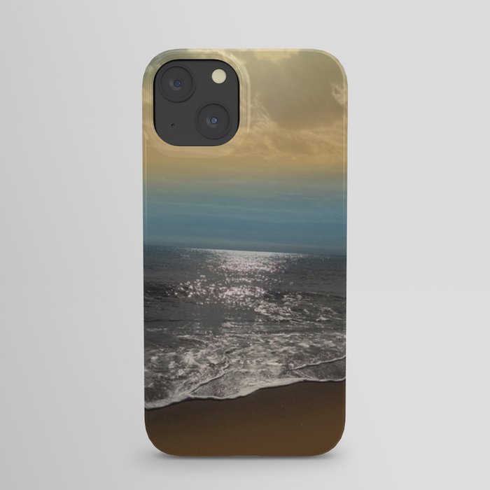 Golden Sky Over The Ocean iPhone Case