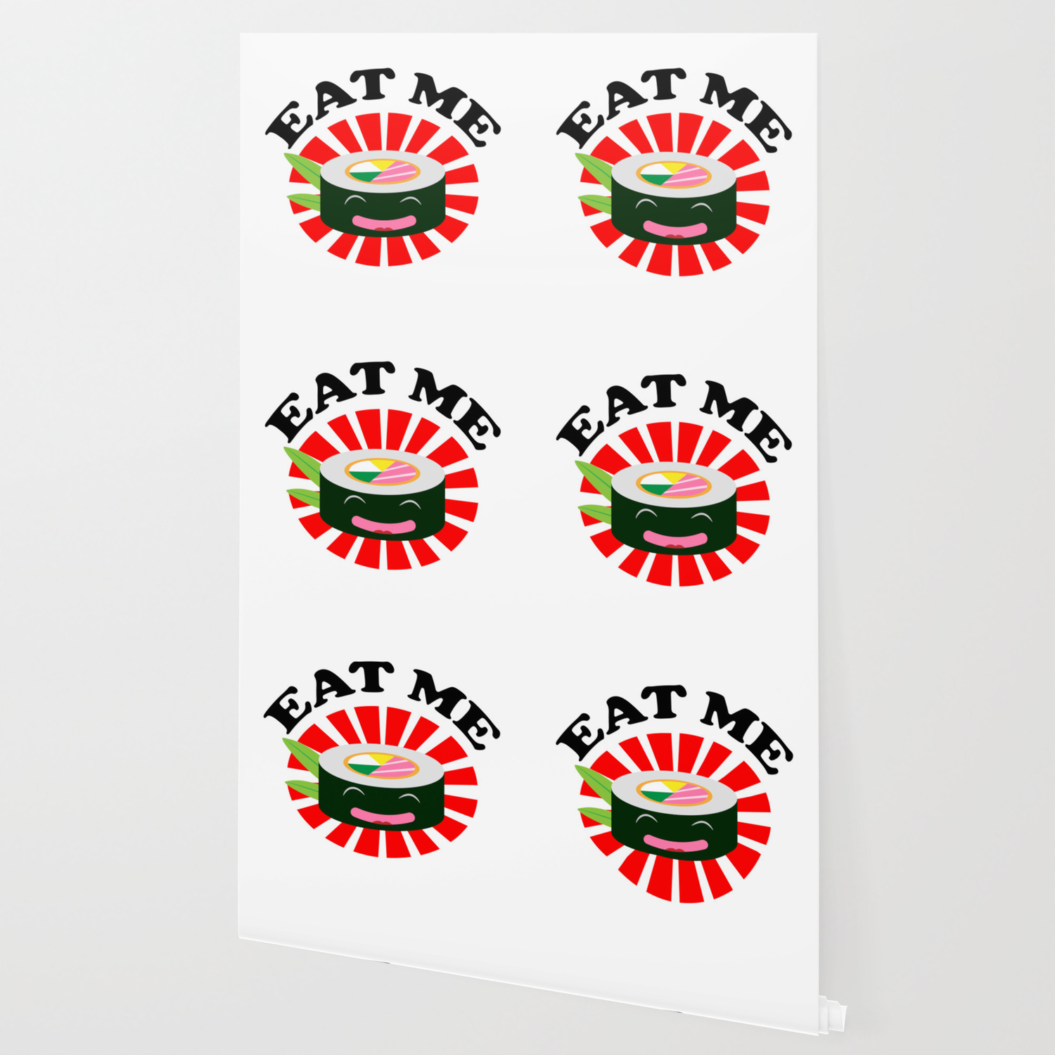 Eat Me Kawaii Sushi Wallpaper By Videsignlab Society6