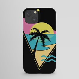 Memphis pattern 42 - 80s / 90s Retro / palm tree / summer iPhone Case