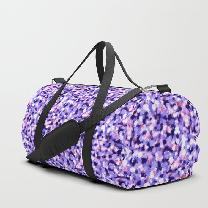 Violet Brush Strokes Pattern Duffle Bag