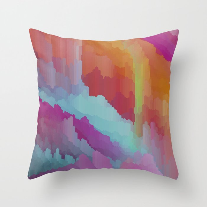 Crystal colors Throw Pillow