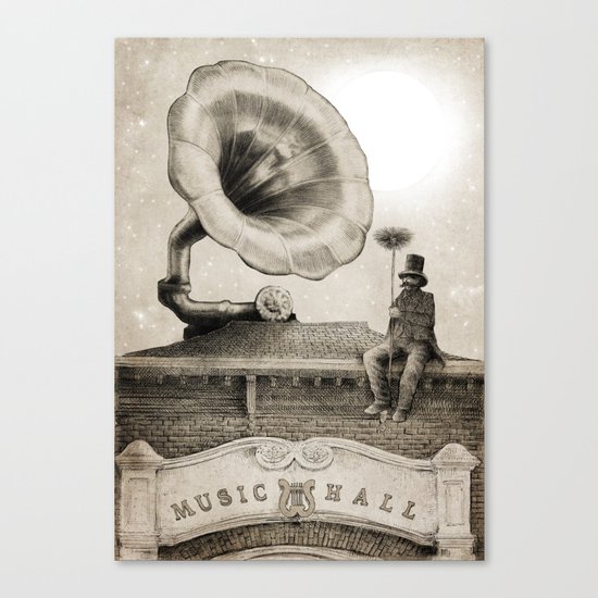 The Chimney Sweep (Monochrome) Canvas Print
