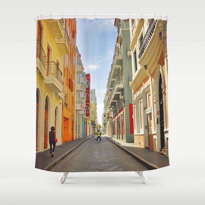 Streets of Old San Juan Shower Curtain