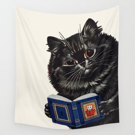 The Headmistress Black Cat by Louis Wain Wall Tapestry