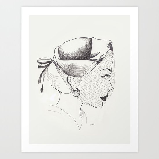 Almost Vintage Hat Illustration Art Print