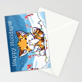 Happy Holidays From Little Fox And Bun Stationery Card