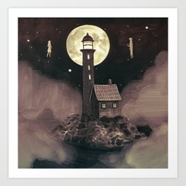 Lighthouse Ghosts Art Print
