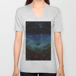 Untitled (Ocean), by Zdzisław Beksiński V Neck T Shirt