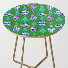 Peacock Toile Pattern Side Table