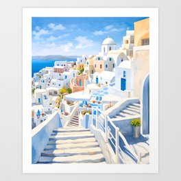 Santorini Greece Summer Art Print