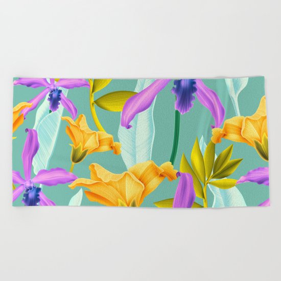 Tropical overload Beach Towel