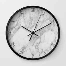 Marble Clock with Numbers Wall Clock