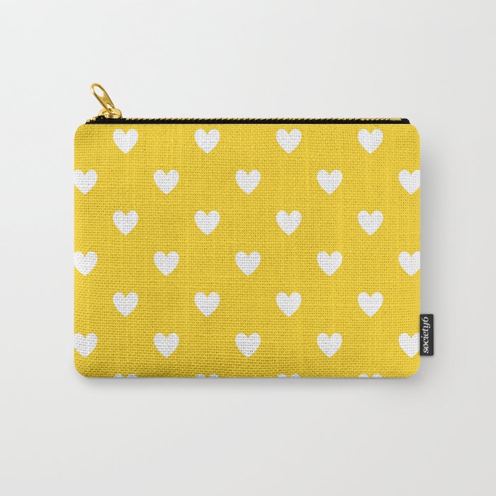 Sweet Hearts - yellow Carry-All Pouch