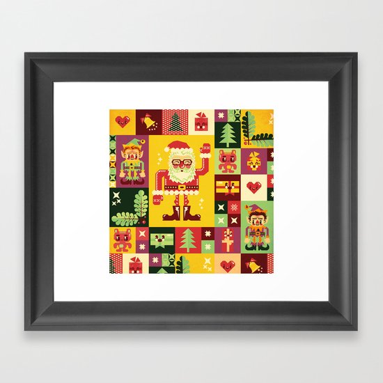 Christmas Geometric Pattern No. 1 Framed Art Print