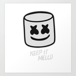 Marshmello Art Prints Society6 | Roblox id keep it mello Marshmello Art Prints Society6 - marshmello keep it mello art print
