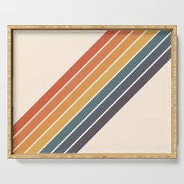 Arida -  70s Summer Style Retro Stripes Serving Tray