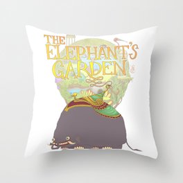 The Elephant's Garden - Version 2 Throw Pillow
