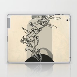 Abstract modern contour Flower Laptop Skin