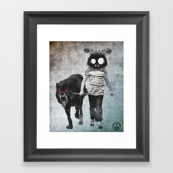 out for a walk Framed Art Print