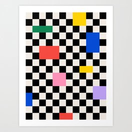 Checkered Tapestry Mosaic Pixel Pattern Print Wall Hanging Decor 