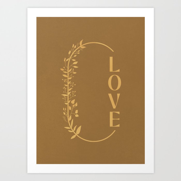 Love Typography 1 Art Print