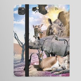 Space Desert African Animal Animals Group Scene  iPad Folio Case